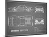 Ferrari 288-GTO-Grey-Mark Rogan-Mounted Art Print