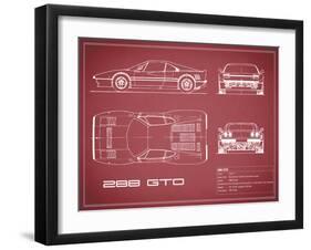 Ferrari 288-GTO-Maroon-Mark Rogan-Framed Art Print