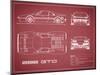 Ferrari 288-GTO-Maroon-Mark Rogan-Mounted Art Print