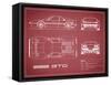 Ferrari 288-GTO-Maroon-Mark Rogan-Framed Stretched Canvas