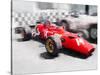 Ferrari 312 Laguna Seca Watercolor-NaxArt-Stretched Canvas