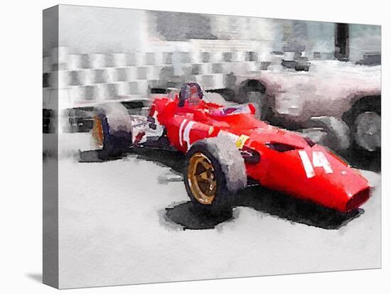 Ferrari 312 Laguna Seca Watercolor-NaxArt-Stretched Canvas