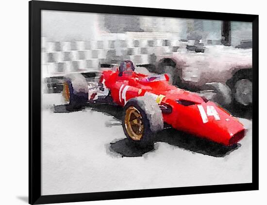 Ferrari 312 Laguna Seca Watercolor-NaxArt-Framed Art Print