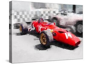 Ferrari 312 Laguna Seca Watercolor-NaxArt-Stretched Canvas