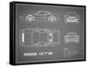 Ferrari 328-GTB-Grey-Mark Rogan-Framed Stretched Canvas