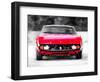 Ferrari 365 GTC4 Front Watercolor-NaxArt-Framed Art Print