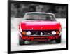 Ferrari 365 GTC4 Front Watercolor-NaxArt-Framed Art Print