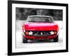 Ferrari 365 GTC4 Front Watercolor-NaxArt-Framed Art Print