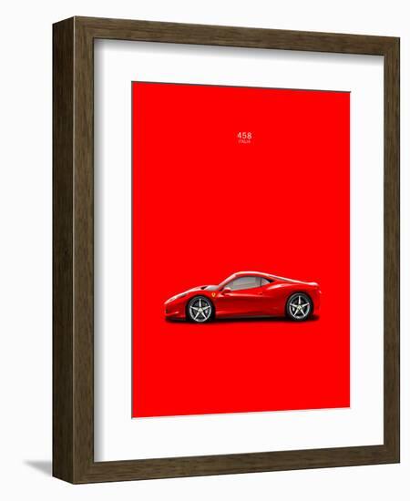 Ferrari 458 Italia Red-Mark Rogan-Framed Art Print