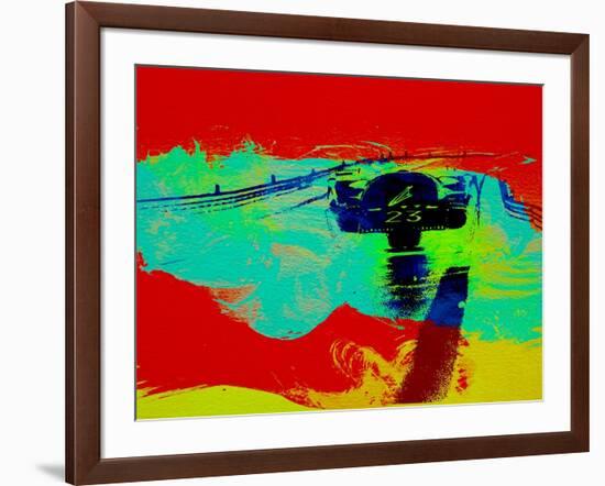 Ferrari 512 on Race Track 2-NaxArt-Framed Art Print