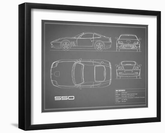 Ferrari 550-Grey-Mark Rogan-Framed Art Print