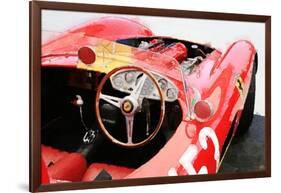 Ferrari Cockpit Monterey Watercolor-NaxArt-Framed Art Print