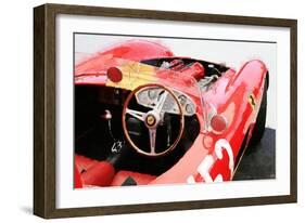 Ferrari Cockpit Monterey Watercolor-NaxArt-Framed Art Print