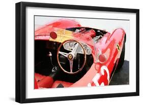 Ferrari Cockpit Monterey Watercolor-NaxArt-Framed Art Print