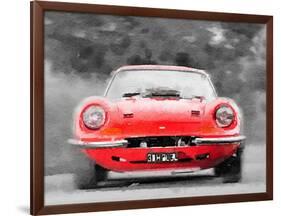 Ferrari Dino 246 GT Front Watercolor-NaxArt-Framed Art Print