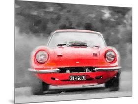 Ferrari Dino 246 GT Front Watercolor-NaxArt-Mounted Art Print