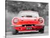 Ferrari Dino 246 GT Front Watercolor-NaxArt-Stretched Canvas