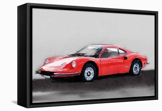 Ferrari Dino 246 GT Watercolor-NaxArt-Framed Stretched Canvas