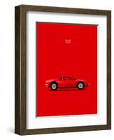 Ferrari Dino 246GT 69 Red-Mark Rogan-Framed Art Print