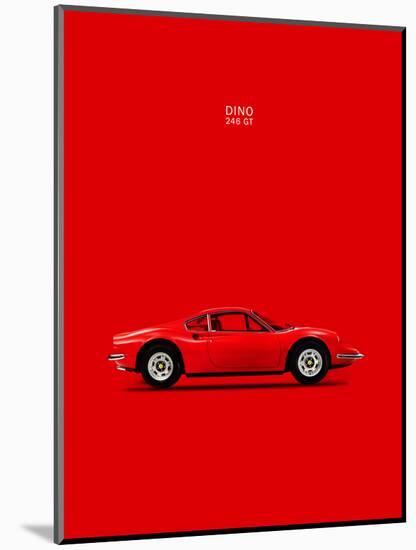 Ferrari Dino 246GT 69 Red-Mark Rogan-Mounted Art Print