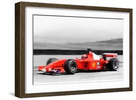 Ferrari F1 Laguna Seca Watercolor-NaxArt-Framed Art Print