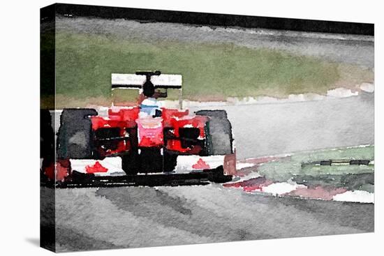 Ferrari F1 on Track Watercolor-NaxArt-Stretched Canvas