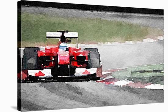 Ferrari F1 on Track Watercolor-NaxArt-Stretched Canvas