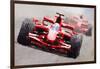 Ferrari F1 Race Watercolor-NaxArt-Framed Art Print