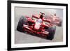 Ferrari F1 Race Watercolor-NaxArt-Framed Art Print