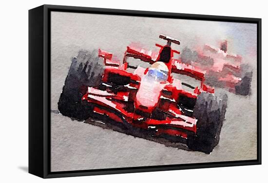 Ferrari F1 Race Watercolor-NaxArt-Framed Stretched Canvas