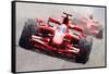 Ferrari F1 Race Watercolor-NaxArt-Framed Stretched Canvas