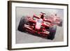 Ferrari F1 Race Watercolor-NaxArt-Framed Art Print