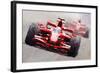 Ferrari F1 Race Watercolor-NaxArt-Framed Art Print