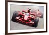 Ferrari F1 Race Watercolor-NaxArt-Framed Premium Giclee Print