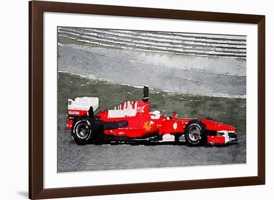 Ferrari F1 Racing Watercolor-NaxArt-Framed Art Print