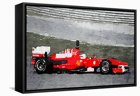 Ferrari F1 Racing Watercolor-NaxArt-Framed Stretched Canvas
