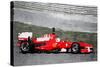 Ferrari F1 Racing Watercolor-NaxArt-Stretched Canvas