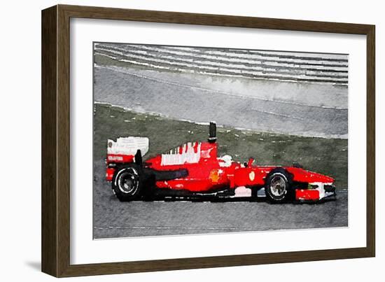 Ferrari F1 Racing Watercolor-NaxArt-Framed Art Print