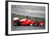 Ferrari F1 Racing Watercolor-NaxArt-Framed Art Print