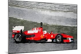 Ferrari F1 Racing Watercolor-NaxArt-Mounted Art Print