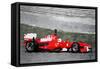 Ferrari F1 Racing Watercolor-NaxArt-Framed Stretched Canvas