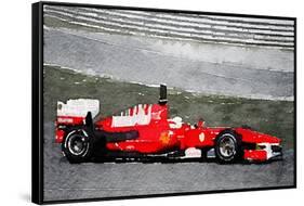 Ferrari F1 Racing Watercolor-NaxArt-Framed Stretched Canvas