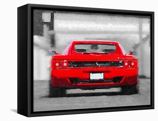 Ferrari F512 Rear Watercolor-NaxArt-Framed Stretched Canvas