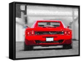 Ferrari F512 Rear Watercolor-NaxArt-Framed Stretched Canvas