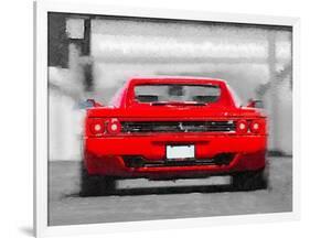 Ferrari F512 Rear Watercolor-NaxArt-Framed Art Print