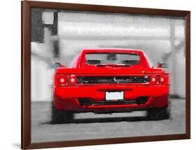 Ferrari F512 Rear Watercolor-NaxArt-Framed Art Print