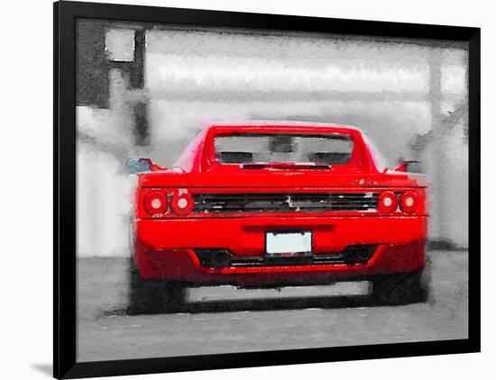 Ferrari F512 Rear Watercolor-NaxArt-Framed Art Print