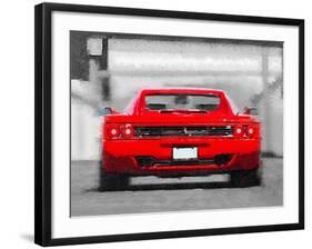 Ferrari F512 Rear Watercolor-NaxArt-Framed Art Print