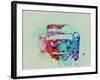 Ferrari Front Watercolor-NaxArt-Framed Art Print