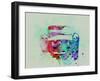 Ferrari Front Watercolor-NaxArt-Framed Art Print